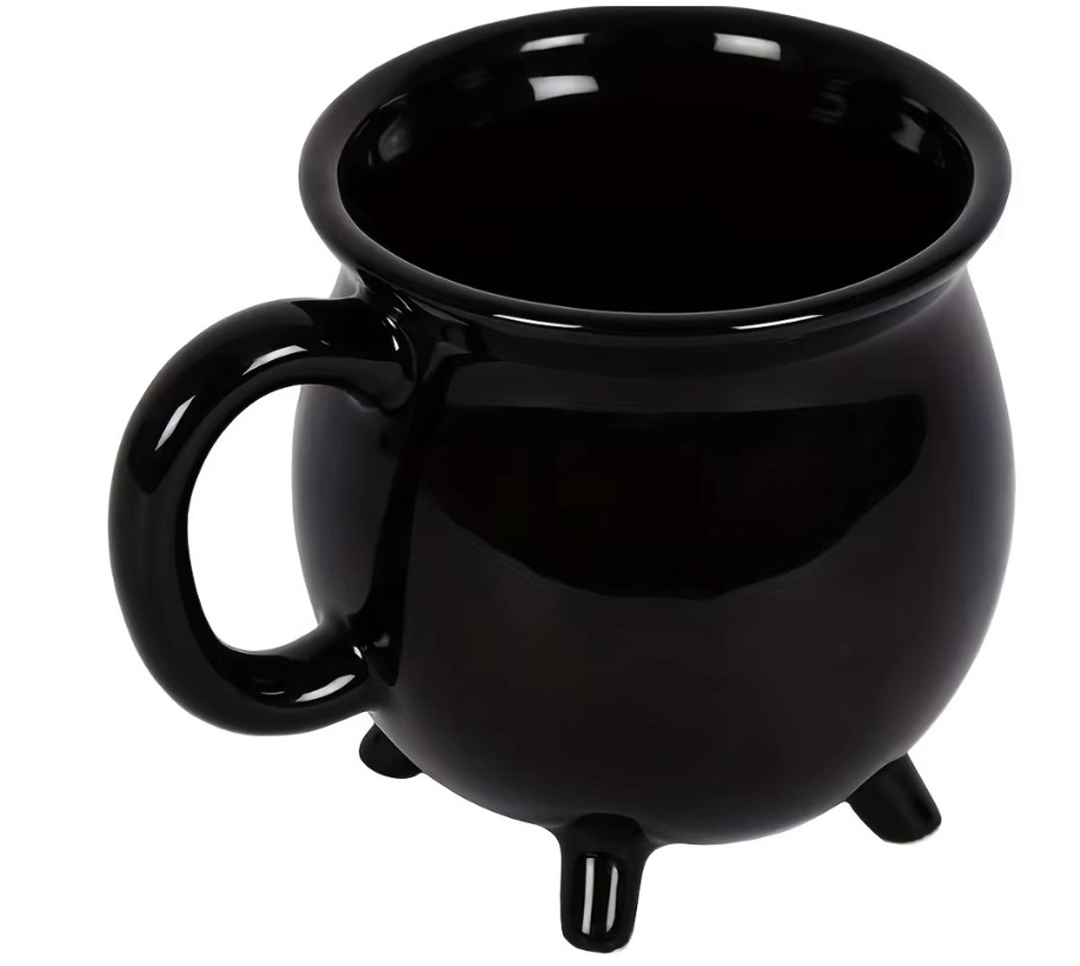 Mok beker heksen ketel cauldron heks gothic decoratie zwart wit goth witch halloween horror