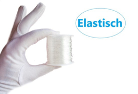 Elastische transparant rijggaren - Grote rol 100 meter - garen voor armbanden maken draad kralen elastiek hobby