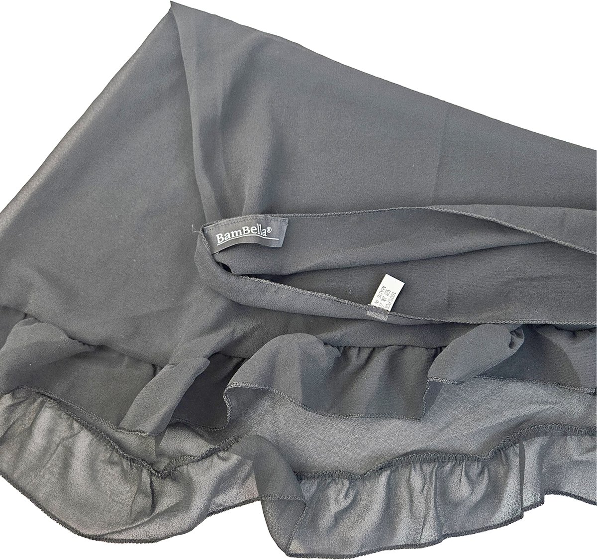 BamBella® - Rok - Onesize omslag doek Strand rokje kort doorzichtig chiffon Zwart
