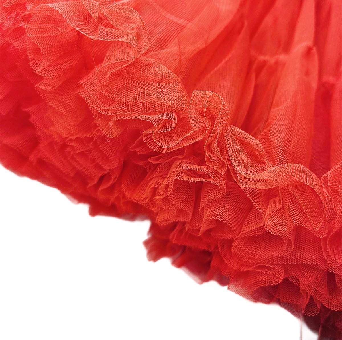 BamBella® - Onesize Grote Petticoat Grote rok poffig Rood Tulle laagjes rokje doorzichtig onder rok dames