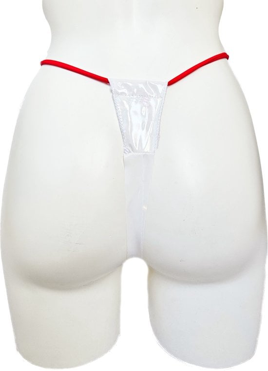 Erotische lingerie - Onesize- Kruisloos string - Latex / stof Kruis
