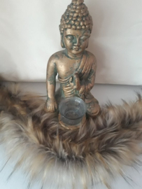 Marabou van bont Naturel  1 meter decoratie fournituren Sierband