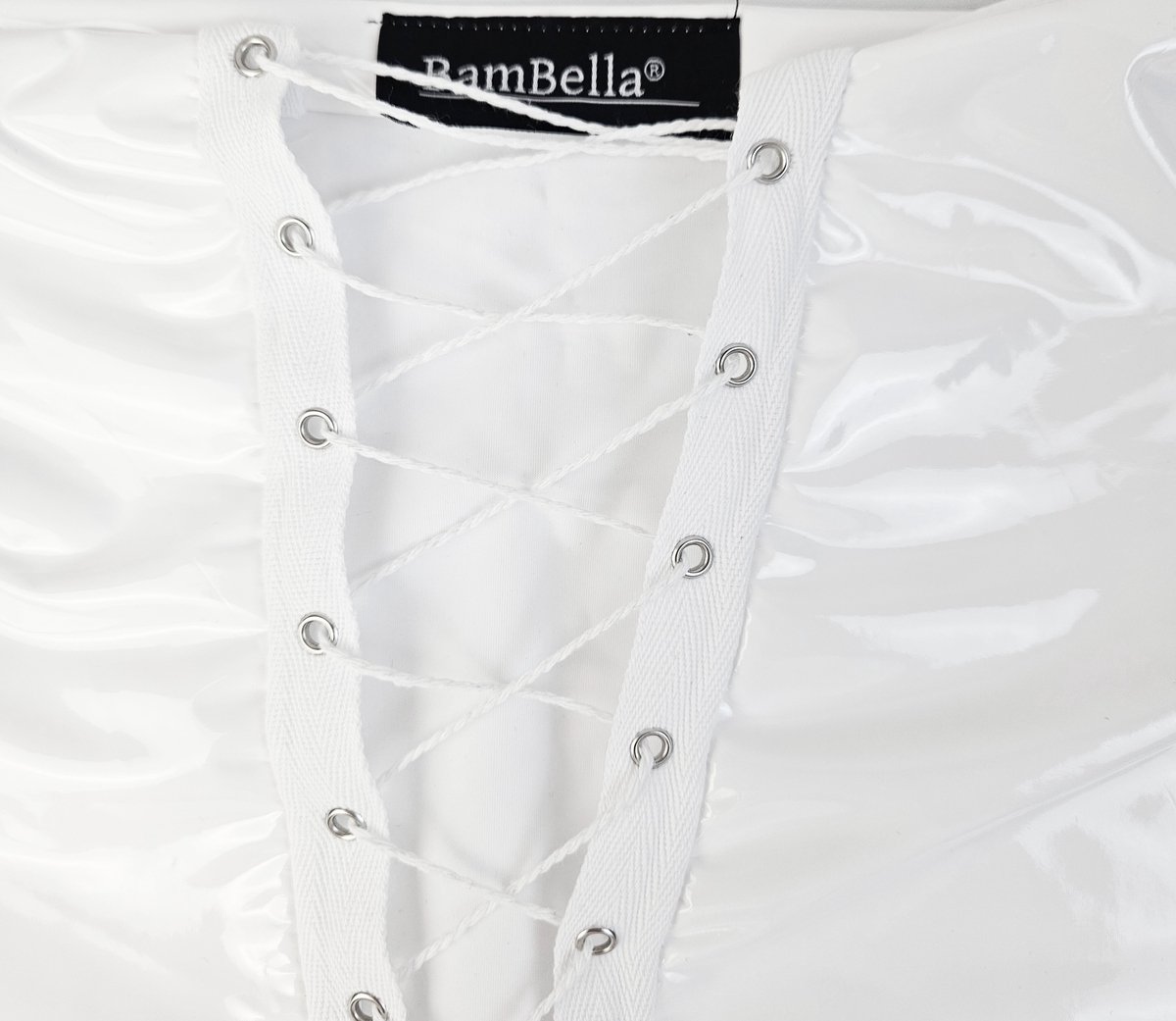 BamBella® Rok en top- Rood Sexy Set van Datex (Mix latex en stof ) Erotische dames kleding set kostuum Rok Lak glans shiny paal dans pak sexy kleding dames