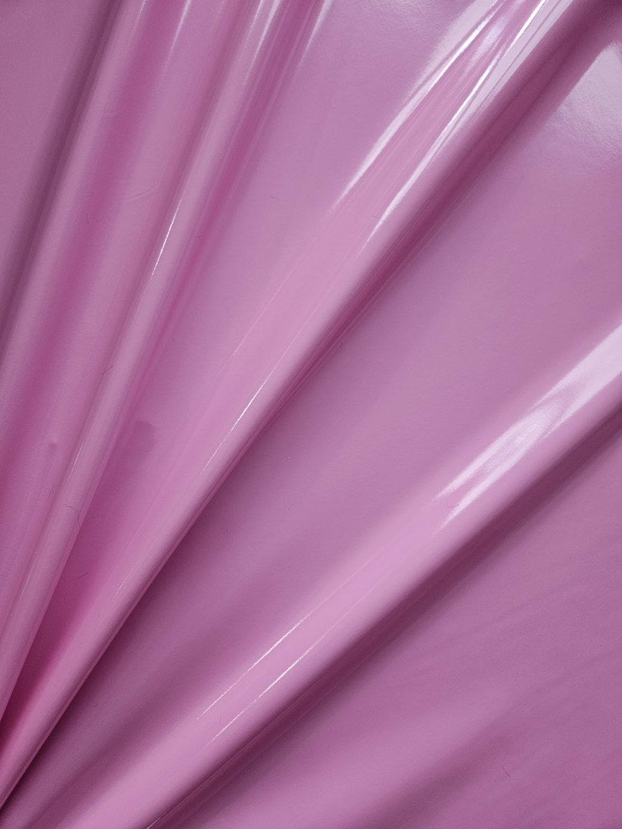 Datex stof - Licht Roze - 100cm X 145cm - Latex bovenkant - Polyester onderkantStof per meter Shiny glans wetlook