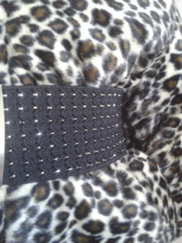 Kinderjas panterprint Bontkraag jas leopard Winterjas Wit  BamBella