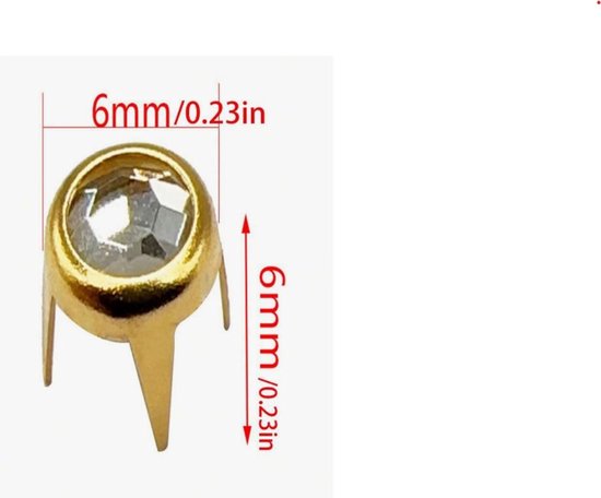BamBella® - 50 stuks studs steentje buigbaar eenvoudige montage zelf gothic schoenen kleding versieren naaien fournituren siernagel