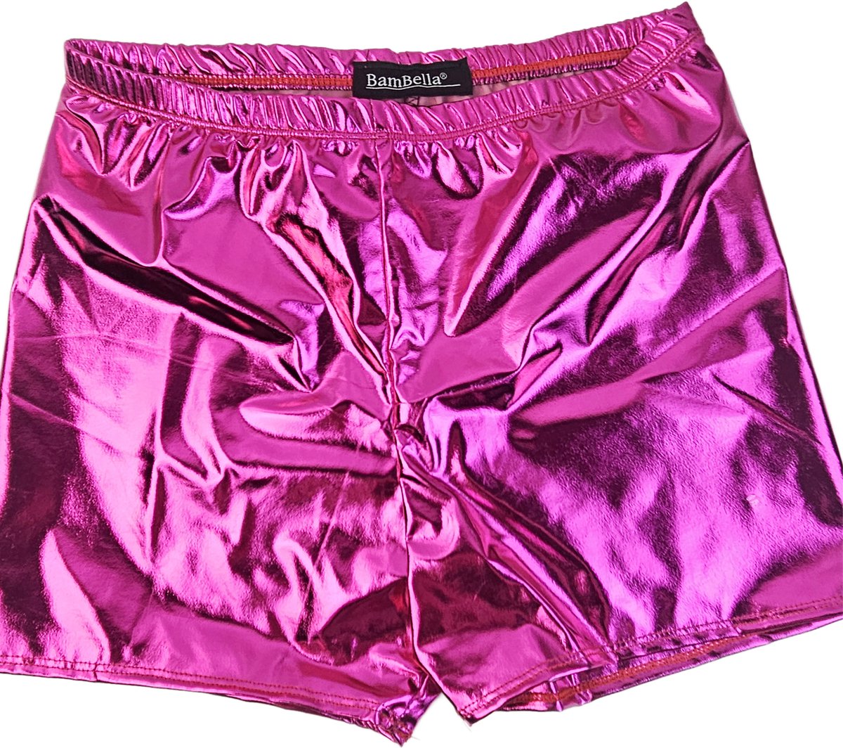 BamBella® Korte broek -  Wetlook Dames - Gpid  Glans Lame metallic Short gym broek