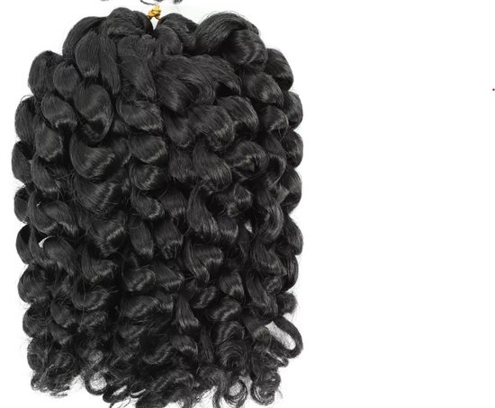 Weave haar set bundles - synthetisch haar - Volledige Weave nep haar - bundels 10 inch kinky curly zwart