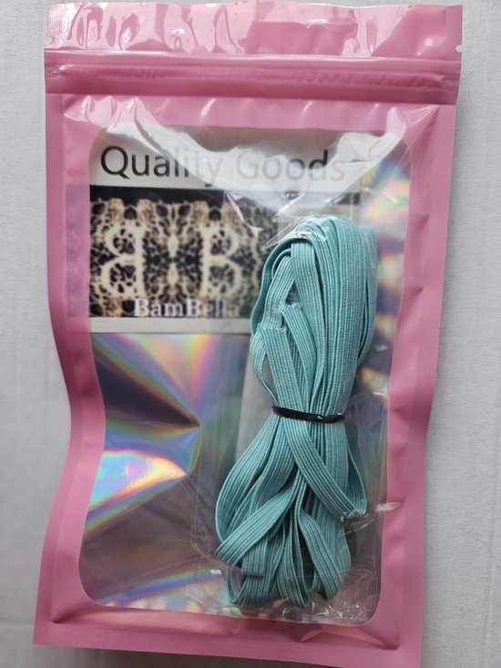 Elastiek 4.5 meter Licht blauw 5mm dunne elastische band touw dun elastieken