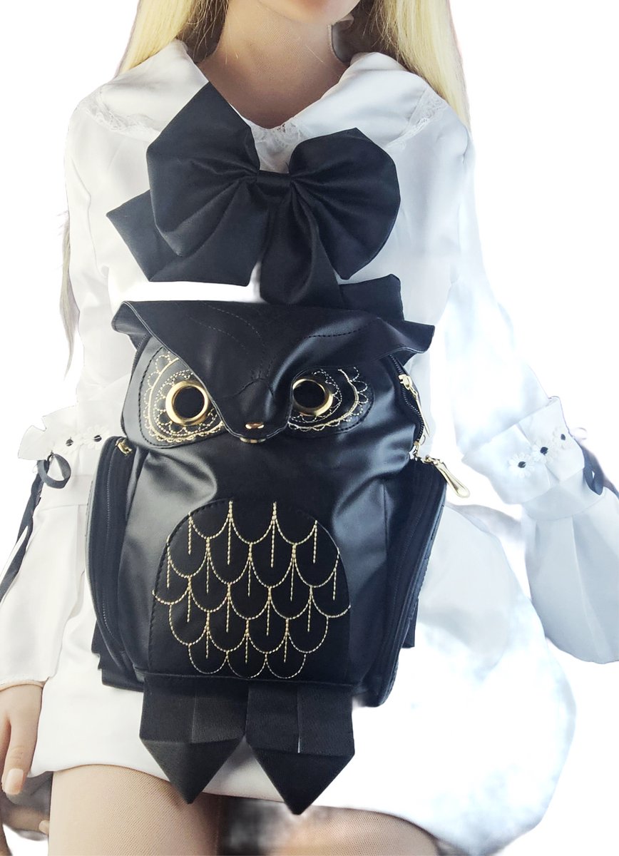 Tas - Gothic - Uil - Zwart Handtas schoudertas ketting goth - Schoudertas - schooltas klein Imitatie leer nepleer