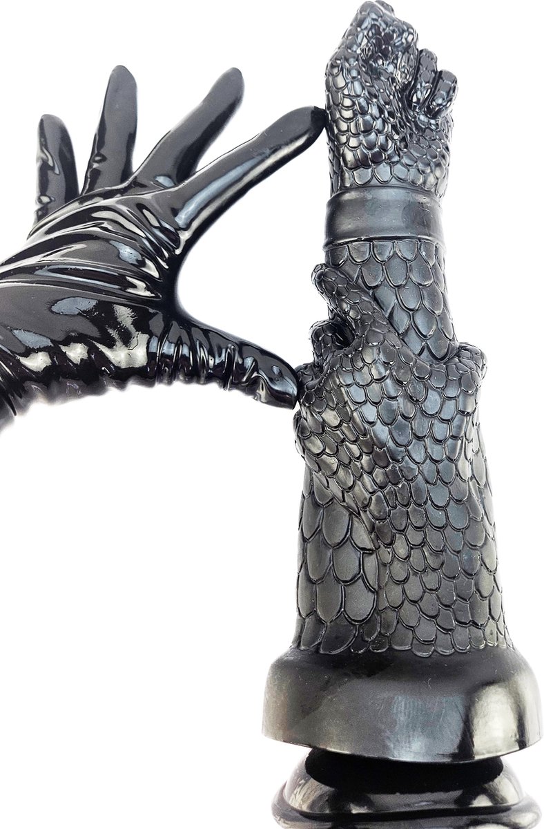 BNDGx® - Dildo - Extreem Grote Hand - 33cm - Zwarte Lange dikke Realistisch Penis -Zuignap -Anaal BDSM SM Fetisch Seks speeltje