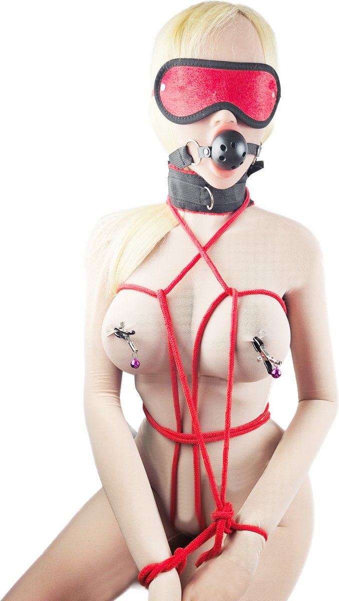 BNDGx® - Sex Toys - voor koppels - Set - SM Pakket - Bondage - Vastbinden - Kit - Startset - handboeien - Zwart BDSM