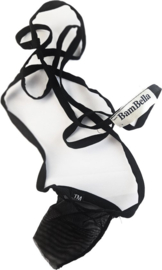 BamBella® - Erotische bondage lingerie voor mannen -zwart Kant Panty string voor heren sexy kleding voor koppels open kruis penis ring