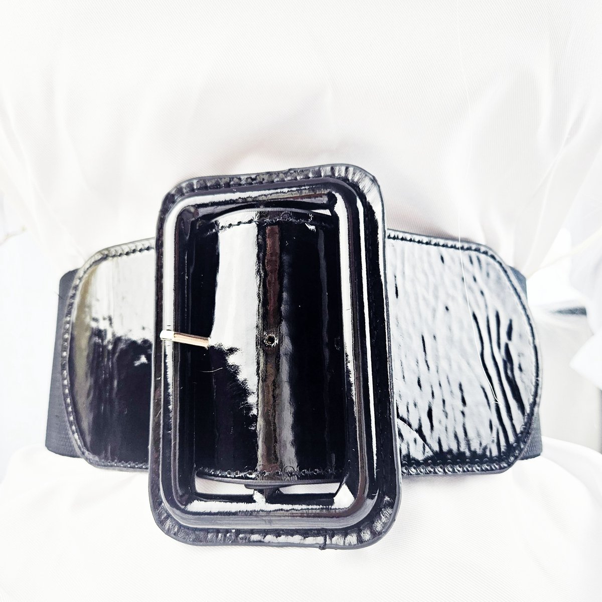 BamBella ® - Riem Maat Onesize - Datex Rood (Mix latex en stof) Mode Body Gothic Goth taille riem Gesp Groot
