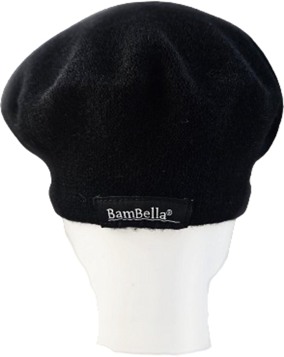 BamBella® -Baret - Franse muts - winter hoed zwart -