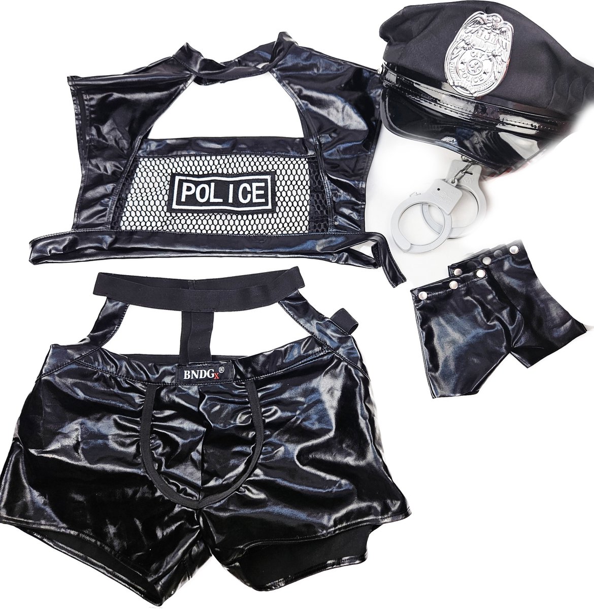 BNDGx® Sexy Cosplay Rollenspel kleding - Onesize - outfit heren bunny zwart wit set konijn