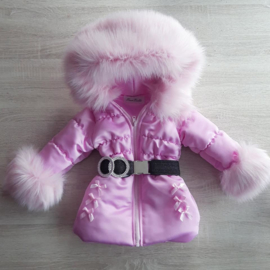 Women's  Winter Coat With Big Fur Collar Fur Faux Fur Jacket