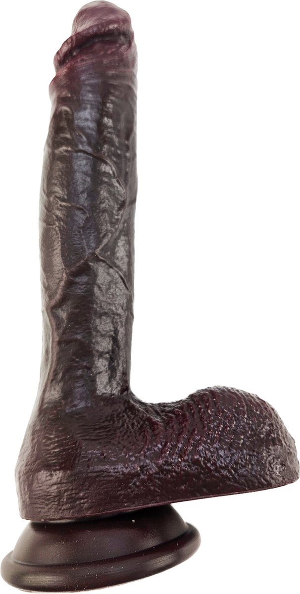 BNDGx® Realistische Dildo - 22cm Grote Penis voor vrouwen met zuignap - Anaal - vaginaal - Realistisch - Donker bruin