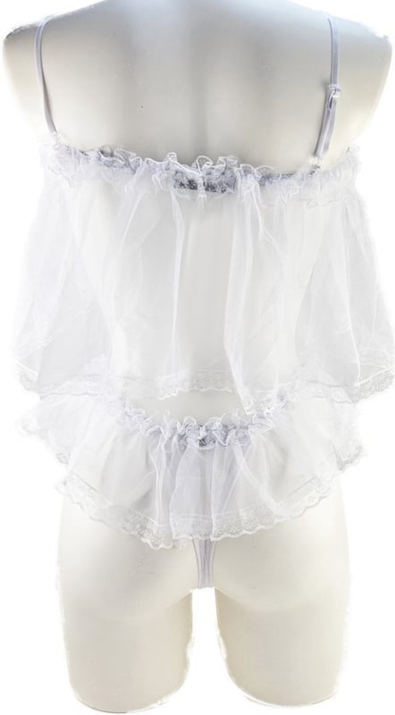 Sexy Erotische lingerie set - 2 delig pak Wit