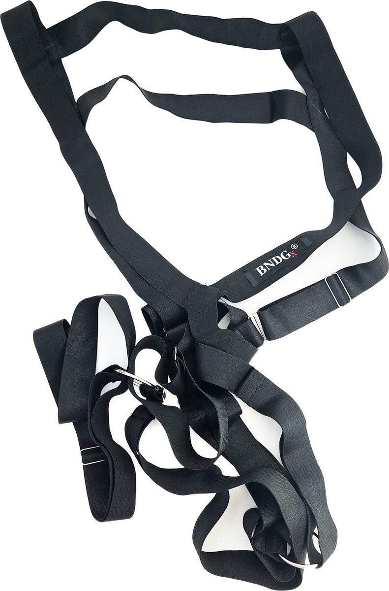 BNDGx® - Sexy Erotische bondage Lingerie onesize Heren body Zwart mannen pak