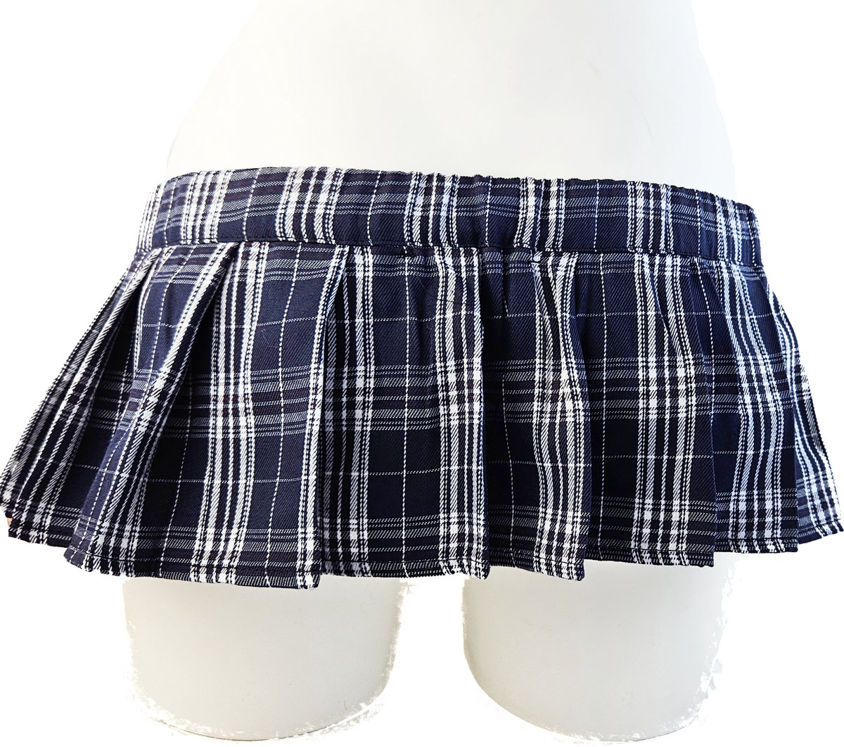 BamBella® - Ultra korte Mini rok - -Erotische rollenspel kleding Blauw ruiten