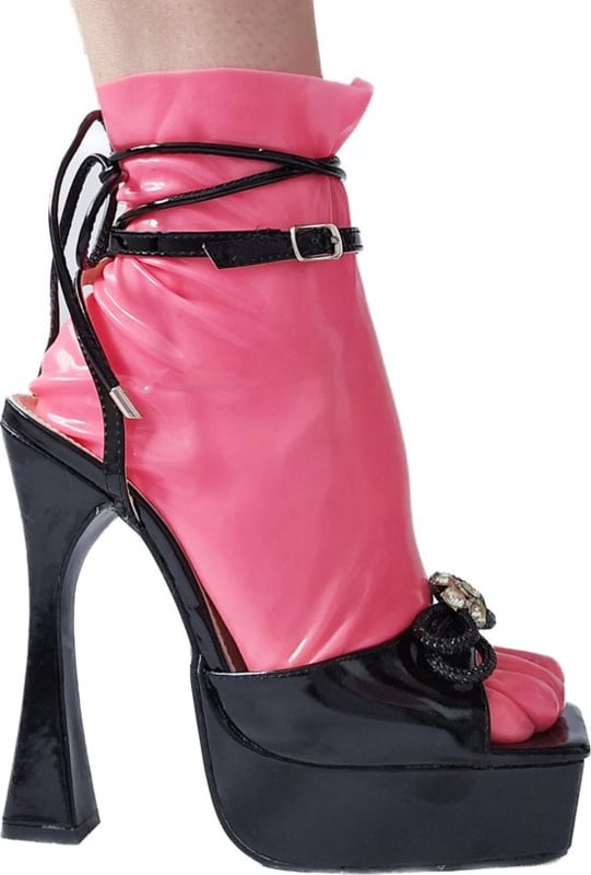 100% Latex sokken kousen - voetfetisj voeten fetish - erotisch Rubber sok voet Kort