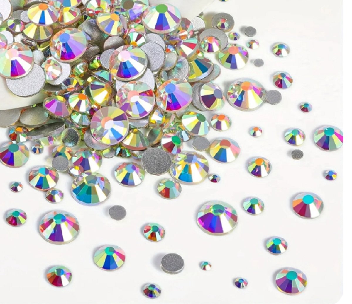 BamBella® Plak strass Steentjes - 1440 stuks - SS6- AB strass stenen glitters nail art kleding versieren