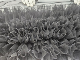 BamBella® Naai band - Breed mesh Kant rushes tutu tule tulle Zwart - Sier afwerk band kleding maken