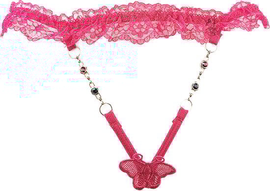 String Kruisloos - One size - Sexy Zwart Erotische onderbroek dames