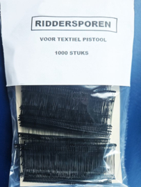 Riddersporen - 1000 stuks -35mm - Zwart - voor aanschiet tang tags label plastic koord