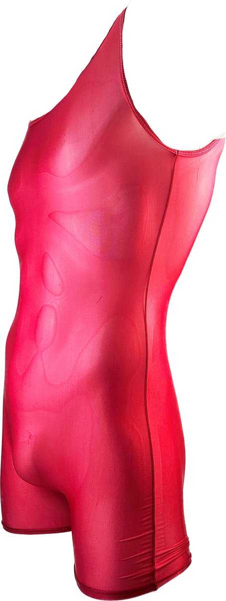BamBella® - Erotische Panty pak man - Mannenpanty - Rood bodysuit kant bodysuit heren lingerie ondergoed