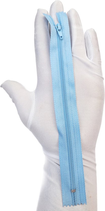 BamBella® Rits 20 cm niet deelbaar Licht Blauw dun klein japon kleding ritsen