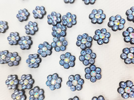 BamBella® - Strass stenen applicatie - 50 stuks roos roze glitter plaatje knutselen scrapbook