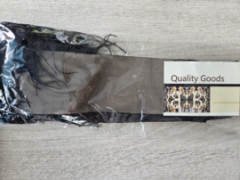 BamBella® - Handschoenen panty stof kant zwart Sexy feest veren vingerloos
