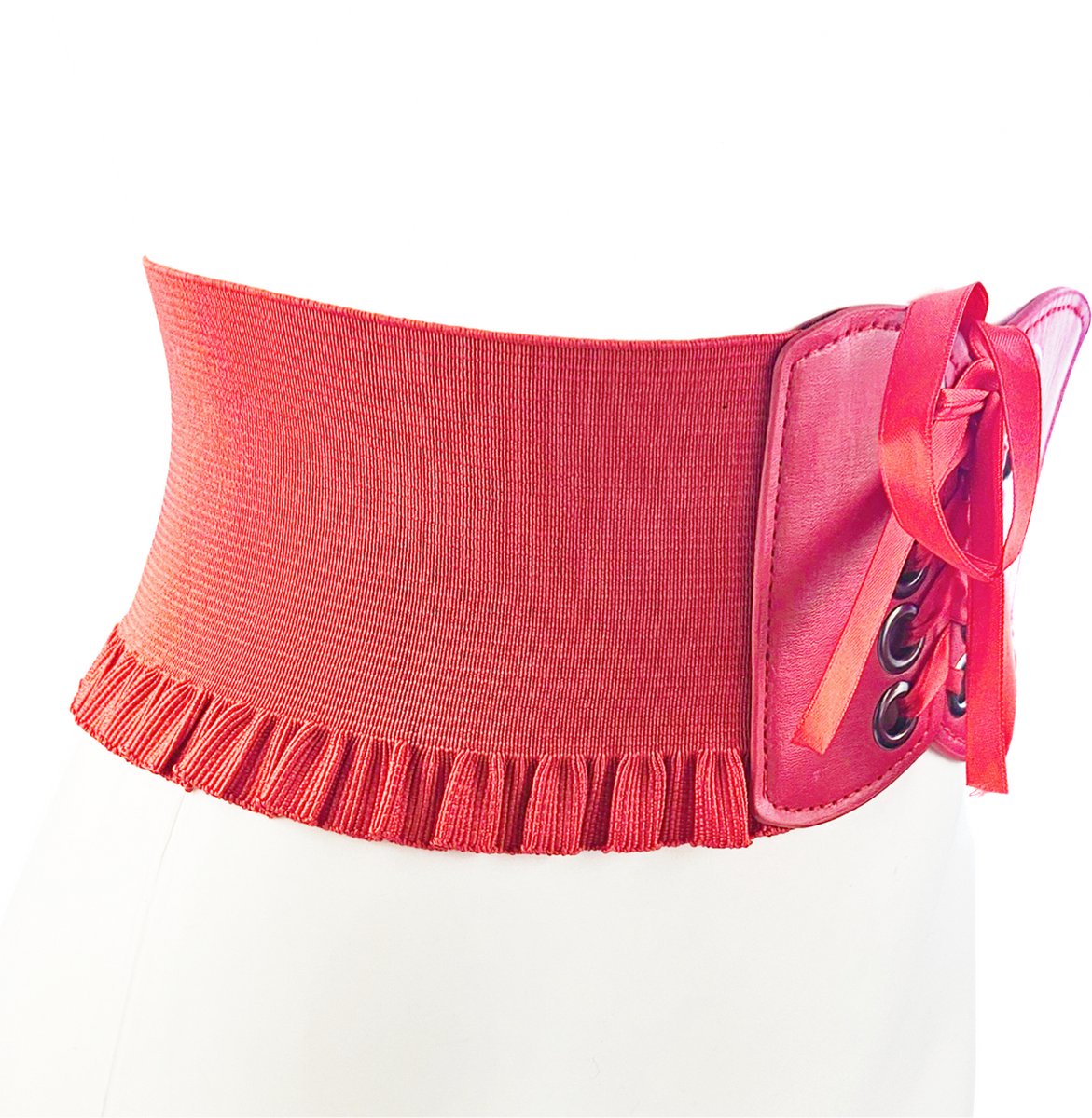 BamBella ® - Riem Maat Onesize - Rok franje ruches Mode Body Gothic Goth taille riem zwart met belt