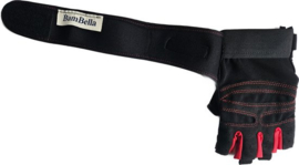 Handschoenen zonder vingers - Zwart Rood sport - fiets - kort - Grip fiets