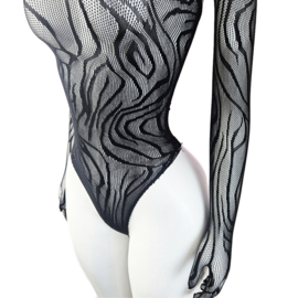 BamBella ® - Panty pak -Onesize - body suit - Dames - Onesize - Erotische jumpsuit van kant lingerie