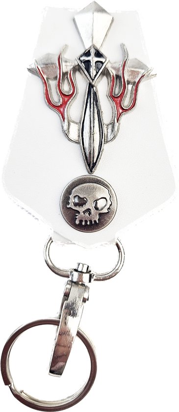 tas Sleutelhanger hanger tas voor man heren stenen kruis vuur skull goth