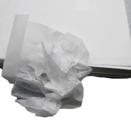 50 stuks Zijdepapier WIT 300 x 400mm Vloeipapier tissue papier inpakpapier knutselen knutsel papier vloei papier inpak inpakken dun papier voor kleding vul materiaal silk paper