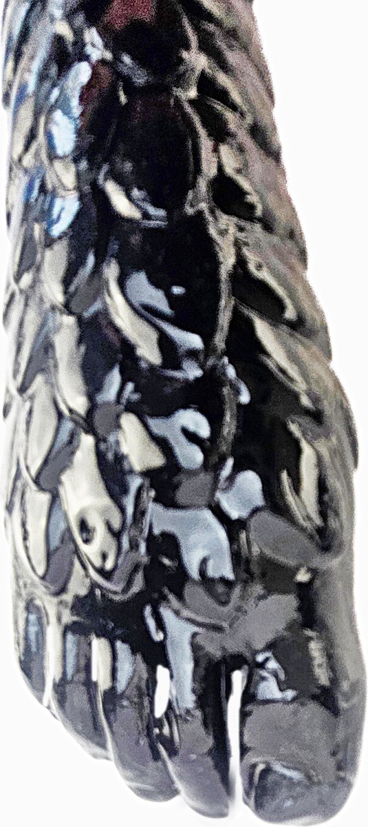 BNDGx® - Dildo - Voet fetish anaal plug vaginaal - 34cm - Ribbels Zwart Lange dikke -Anaal Extreme BDSM SM Fetisch Seks speeltje