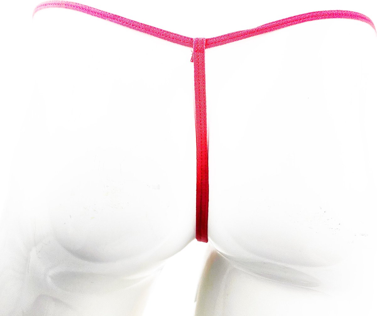 BamBella® - Onderbroek heren - Onesize - grappig valentijn verassing voor koppels string olifant Rood