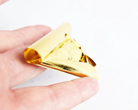Goudkleurige blad vellen - 10 stuks - goud geel Nail art - imitatie bladgoud - zeer dun snipper papier