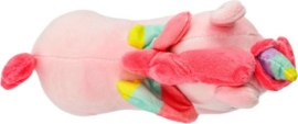 Knuffel roze paard Eenhoorn roze fluffy baby meisje 25cm