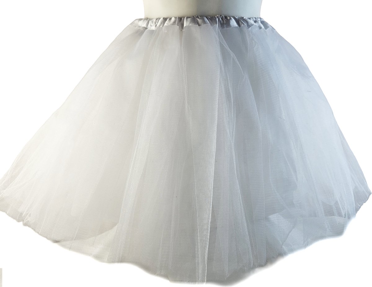 BamBella® - Onesize - wit tule rok poffig Tulle laagjes rokje rok dames