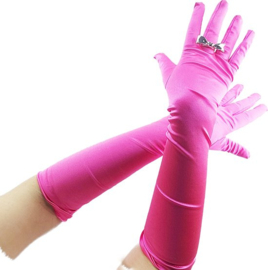 BamBella® Lange Handschoenen Fel Roze onesize Lange Elastische | One Size |