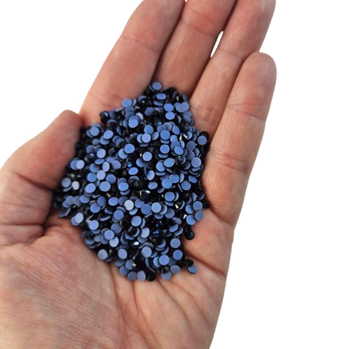 BamBella® - SS16 - Blauw Zwart Hotfix strass Steentjes - 1440 stuks - strass stenen glitters nail art kleding versieren