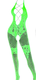 BamBella ® - Panty pak -Onesize - Glow in the dark body suit - Dames - Onesize - sexy Erotische jumpsuit van kant lingerie