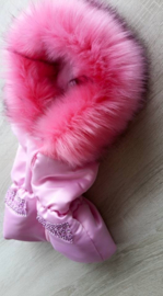 Bodywarmer roze met bont zomer kinderjas jas meisje en baby