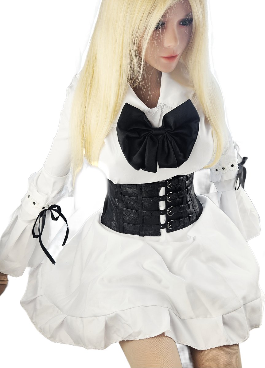 BamBella ® - Corset Riem  - Mode Body Gothic Goth taille riem zwart nepleer met vetersluiting Verstelbaar korset belt
