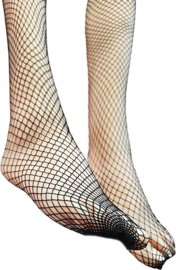 BamBella® Knie kouses net gaas stof Dames - Onesize - Zwart - hoge sokken Kniekousen -